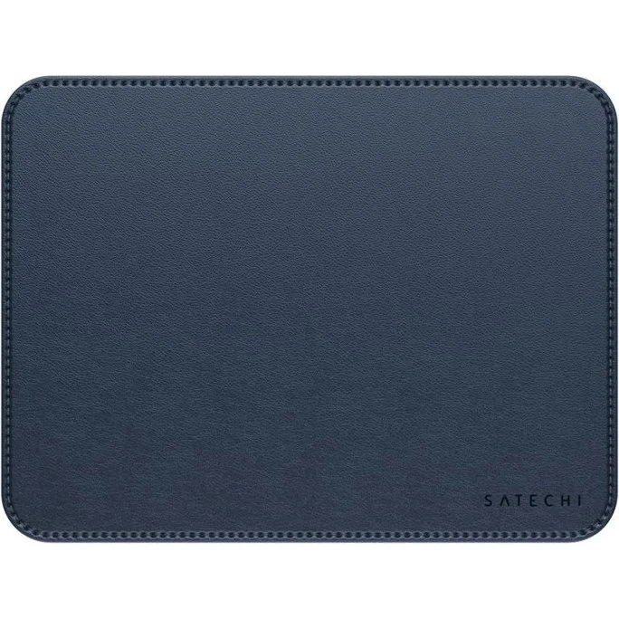 Satechi Vegan-Læder Musemåtte, Blå, 25x19cm