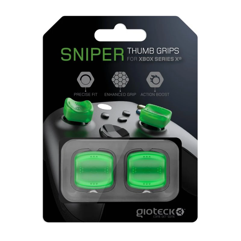 Gioteck Sniper Thumb Grips (Translucent Grøn) – Xbox Controller