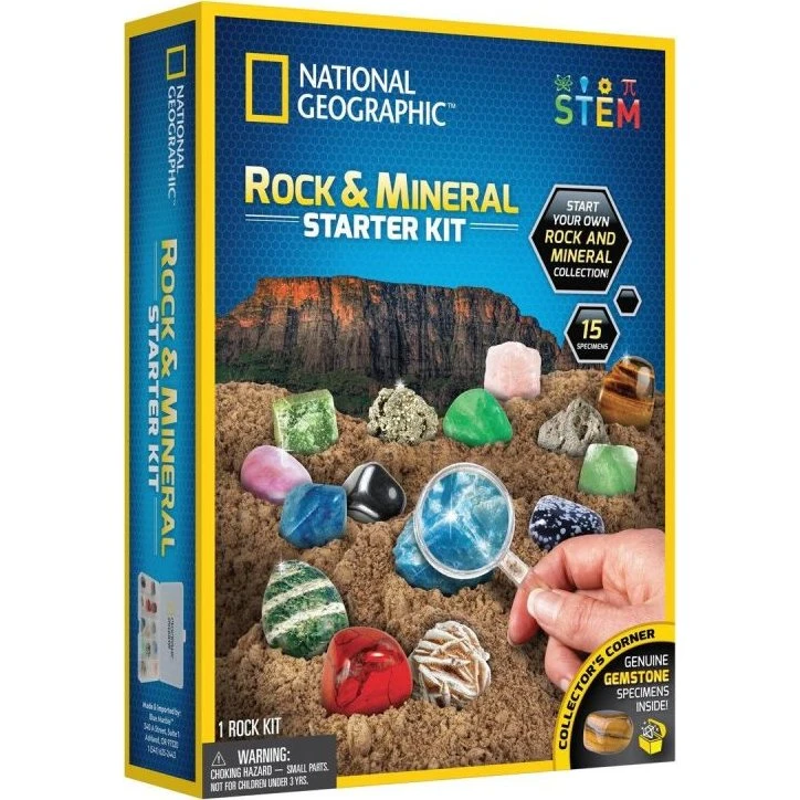 National Geographic Saml på sten & mineraler - 15 eksemplarer
