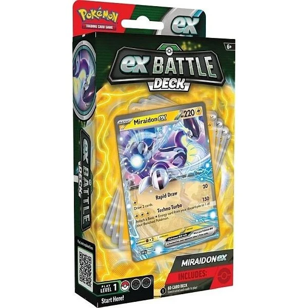 Pokémon Battle Deck EX Miraidon – 60 kort, 6+ år