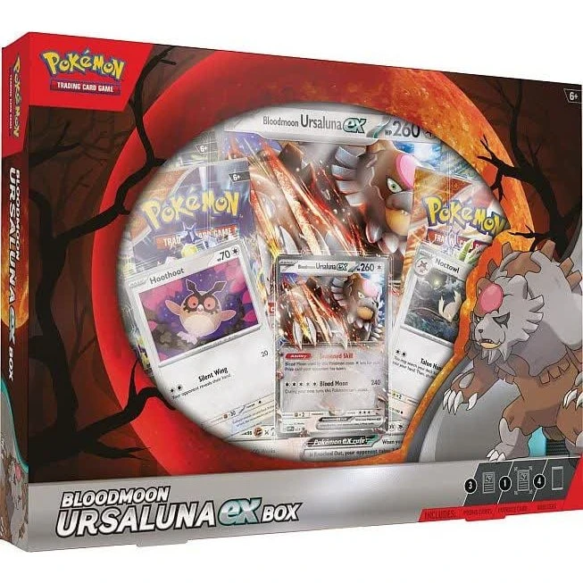 Pokémon TCG: Bloodmoon Ursaluna EX Box – 4 Booster Pakker