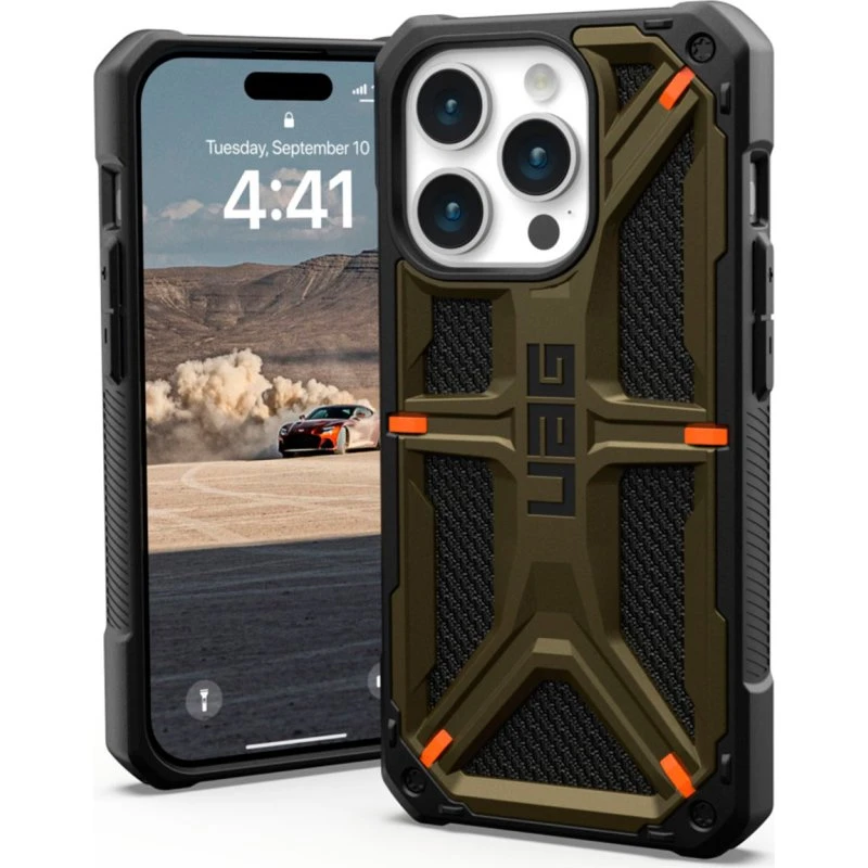 UAG Monarch Cover til iPhone 15 Pro, Grøn