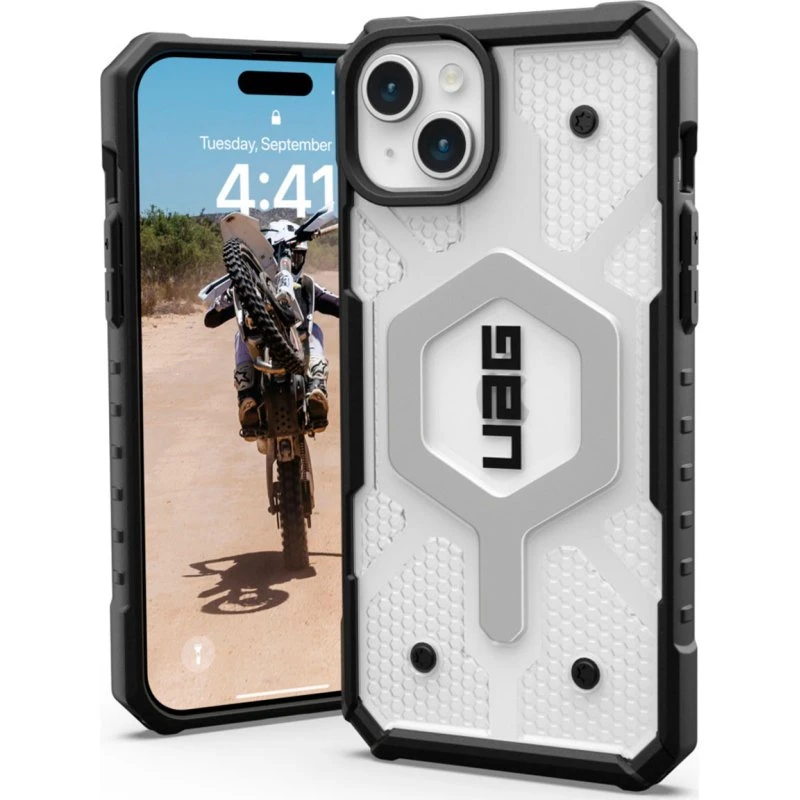 UAG Pathfinder MagSafe Cover til iPhone 15 Plus (6,7") Ice