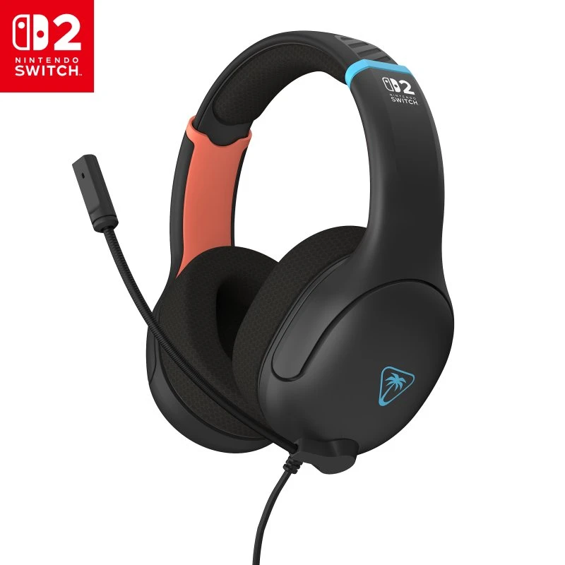 Turtle Beach Airlite Fit Headset, Charcoal Black, Wired, Nintendo Switch 2