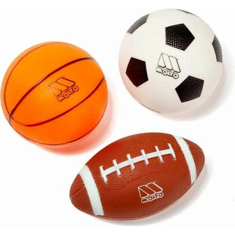 Moltó 3-deles Sportsboldsæt: Basketball, Fodbold, Rugby