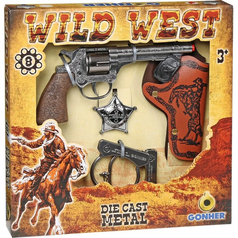 Pulio Gonher Western Pistol Legesæt 3+ år, 5 dele