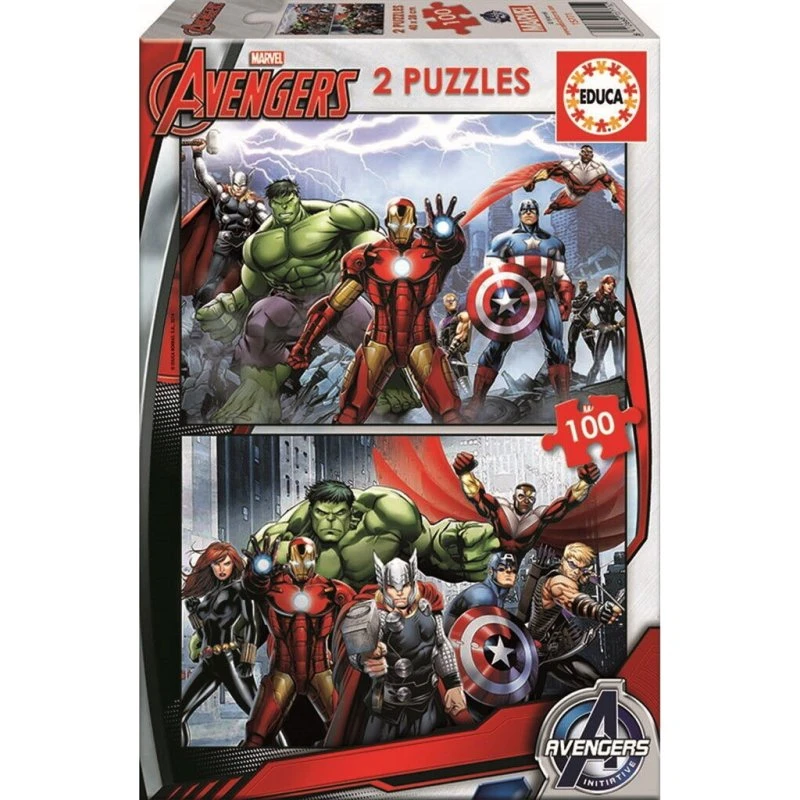 Educa Marvel Avengers Puslespil 2x100 Brikker
