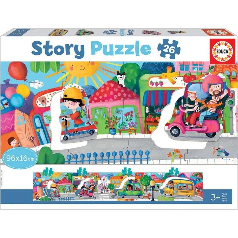 Educa Story Puzzle I Byen 26 Brikker Panorama