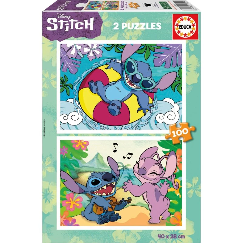 Educa Disney Stitch 2x100 Brikker Puslespil
