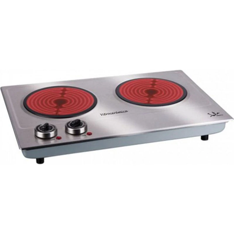 Jata V532 Keramisk Kogeplade 2400 W, 2 Zoner, Sølv