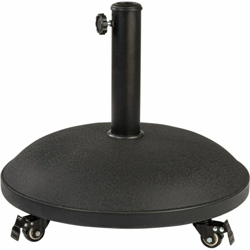 Aktive Parasolfod med hjul, sort, 25 kg, Ø 50 cm
