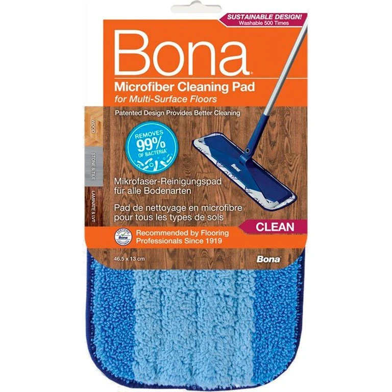 Bona Mikrofiber Moppehoved med Velcro, Blå