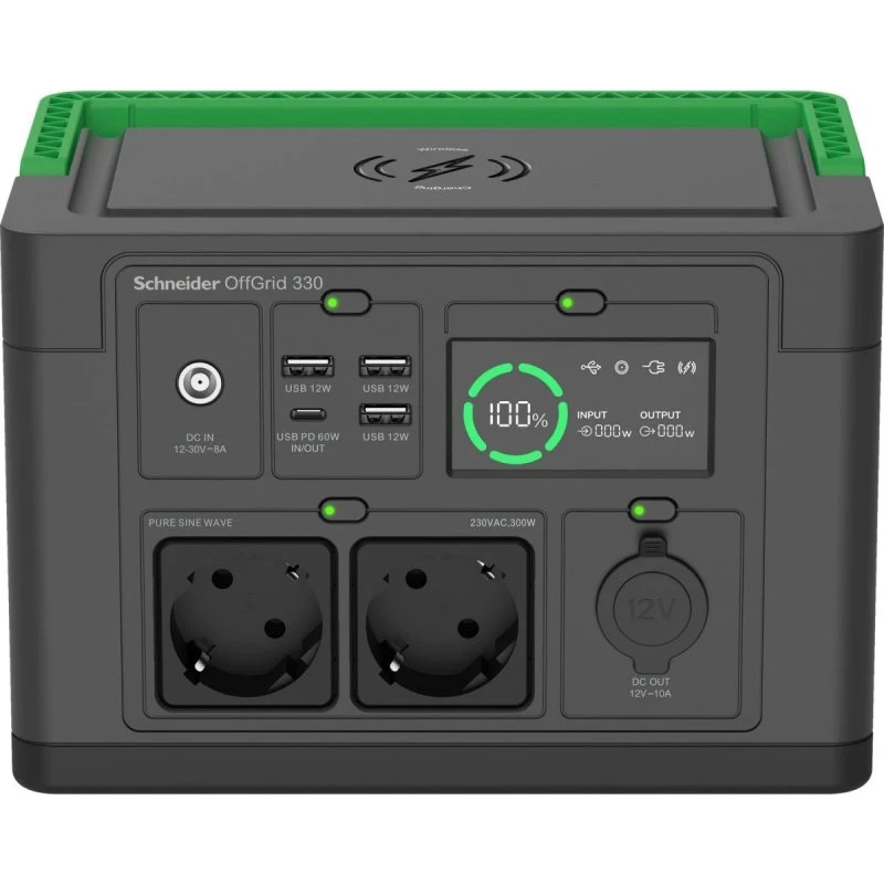 APC Schneider OffGrid 330 – 332Wh, 300W, Sort/Grøn