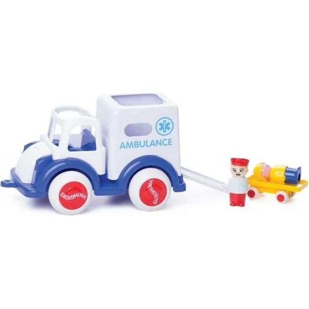 Viking Toys Jumbo Ambulance Legesæt med 2 Figurer - 12+ måneder