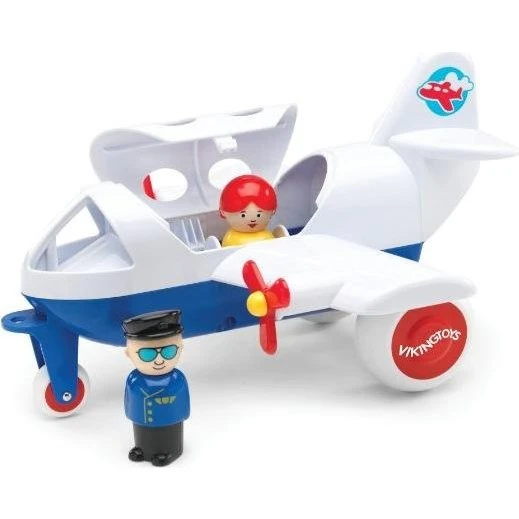 Viking Toys Jumbo Flyvemaskine med 2 Figurer - 12+ Måneder