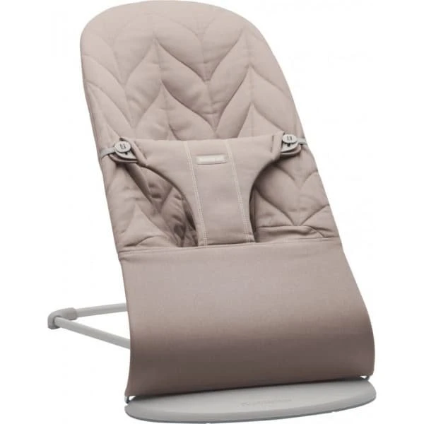BabyBjörn Bliss Woven Skråstol, Sandgrå, Bladmønstret