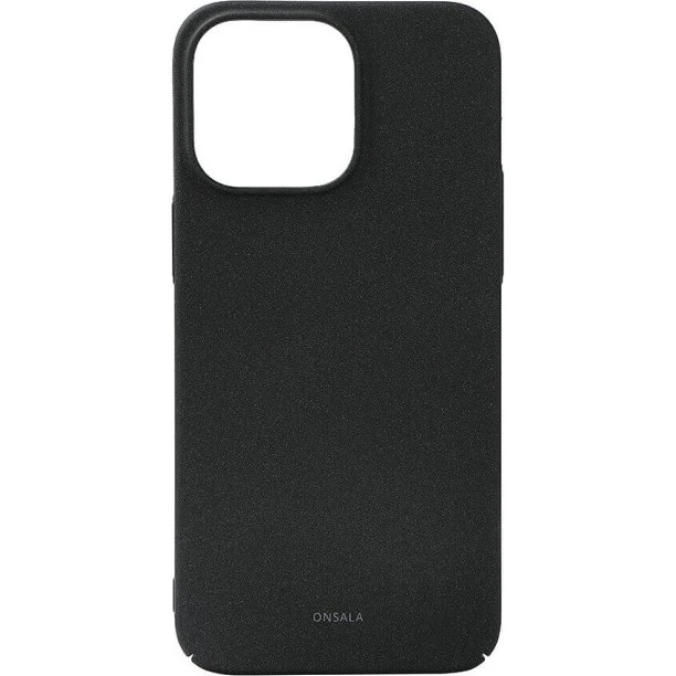 Onsala Mobilcover Ultra Slim Sand Burst Sort til iPhone 15 Pro Max