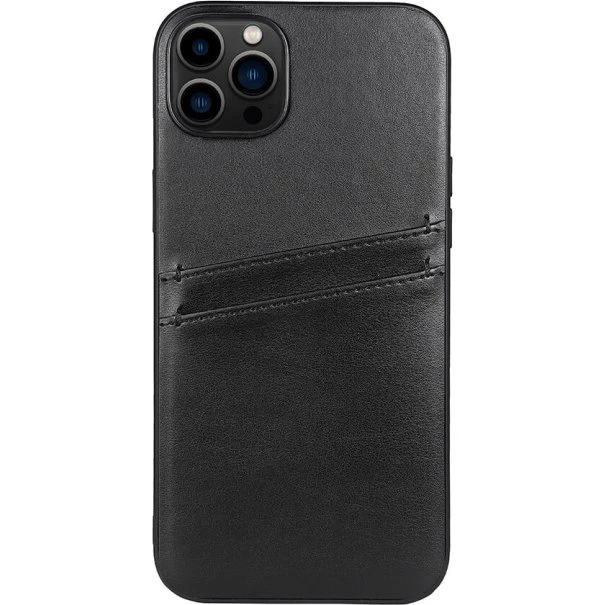 Buffalo Cover PU Sort - iPhone 14 Plus med 2 kortpladser