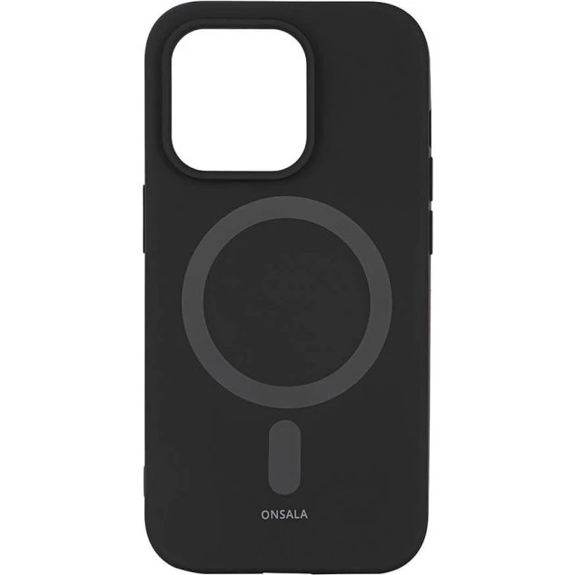 Onsala MagSeries Silikone Cover Sort til iPhone 14 Pro