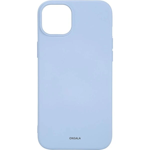 Onsala Sil Touch Recycled MagSeries iPhone 15 Plus Lyseblå