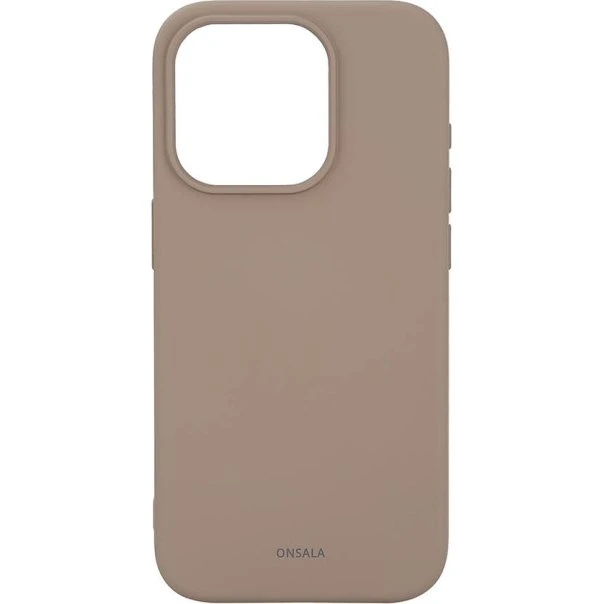 Onsala MagSeries Silikonefølelse Lysebrun iPhone 15 Pro