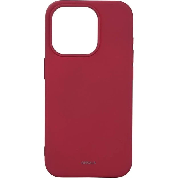 Onsala MagSeries Silikonefølelse Vinrød - iPhone 15 Pro