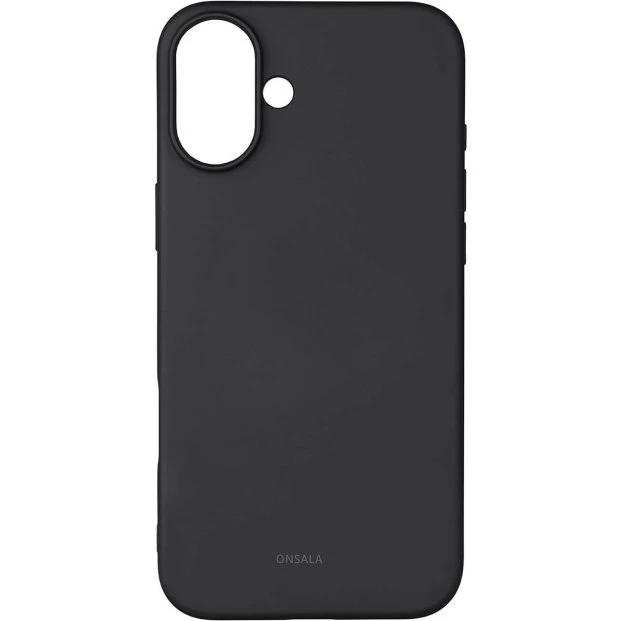 Onsala MagSerie Silikone Cover, Sort - iPhone 16 Plus