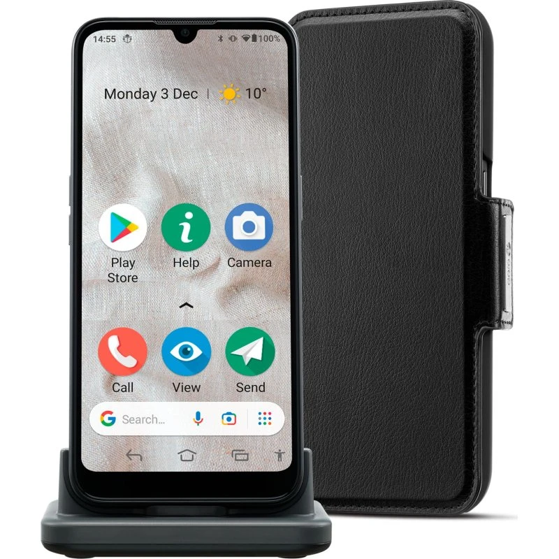 Doro 8100 Plus Smartphone, 6,1", 32GB, Sort