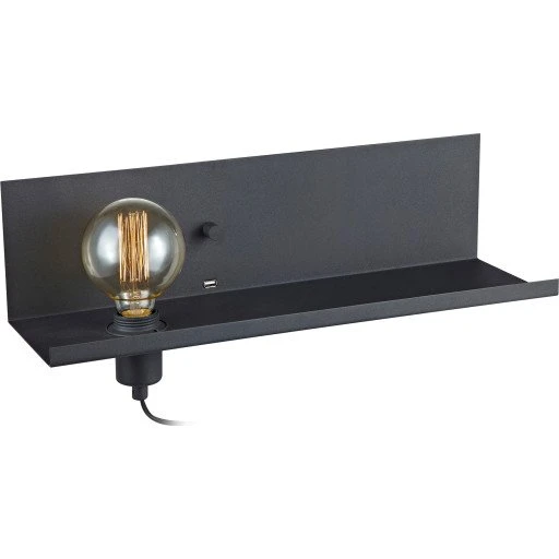 Markslöjd Multi Væglampe Sandy Black med USB