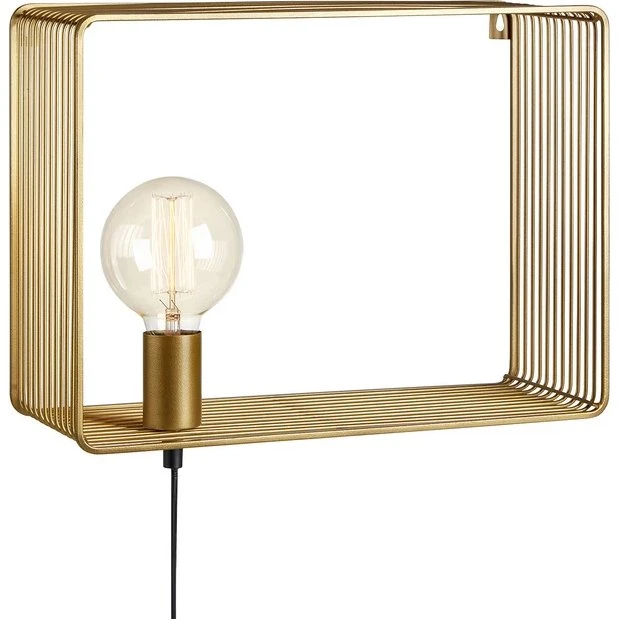 Markslöjd Shelf Væglampe, guldfarvet, 38 cm