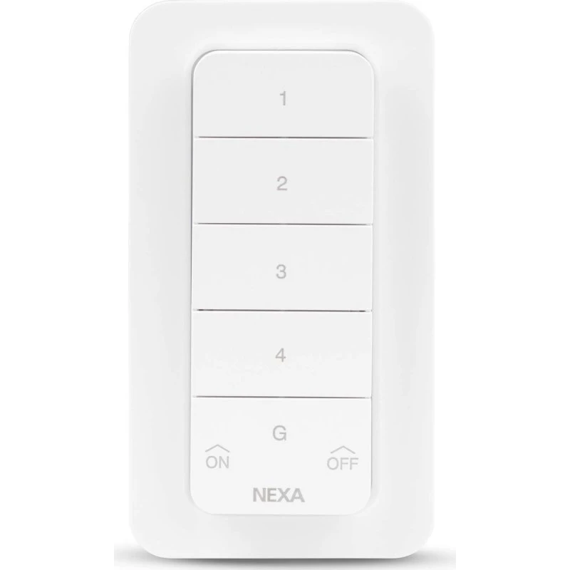 Nexa MYCT-2107 Fjernbetjening med Magnetisk Montering, 4 Kanaler, Hvid