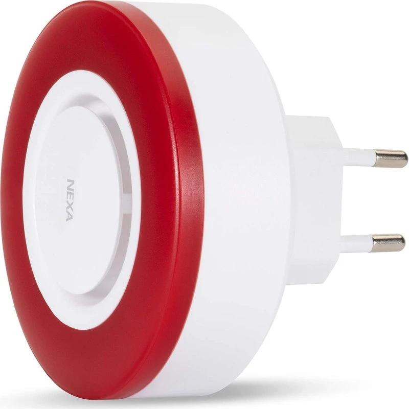Nexa ZIS-104 Z-Wave Sirene med Blinklys, 230V, Backupbatteri