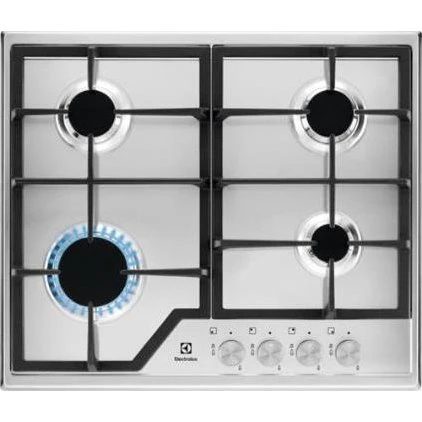 Electrolux EGS6426SX 60 cm Gaskomfur, Rustfrit Stål, 4 Zoner
