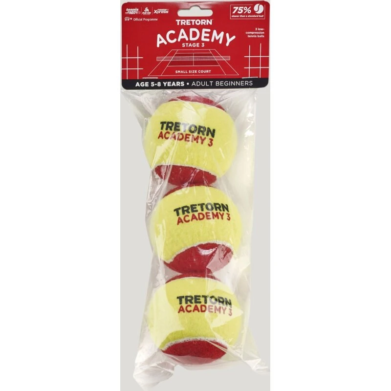 Academy Red Felt 3-pak — Tennisbold (Level 3)