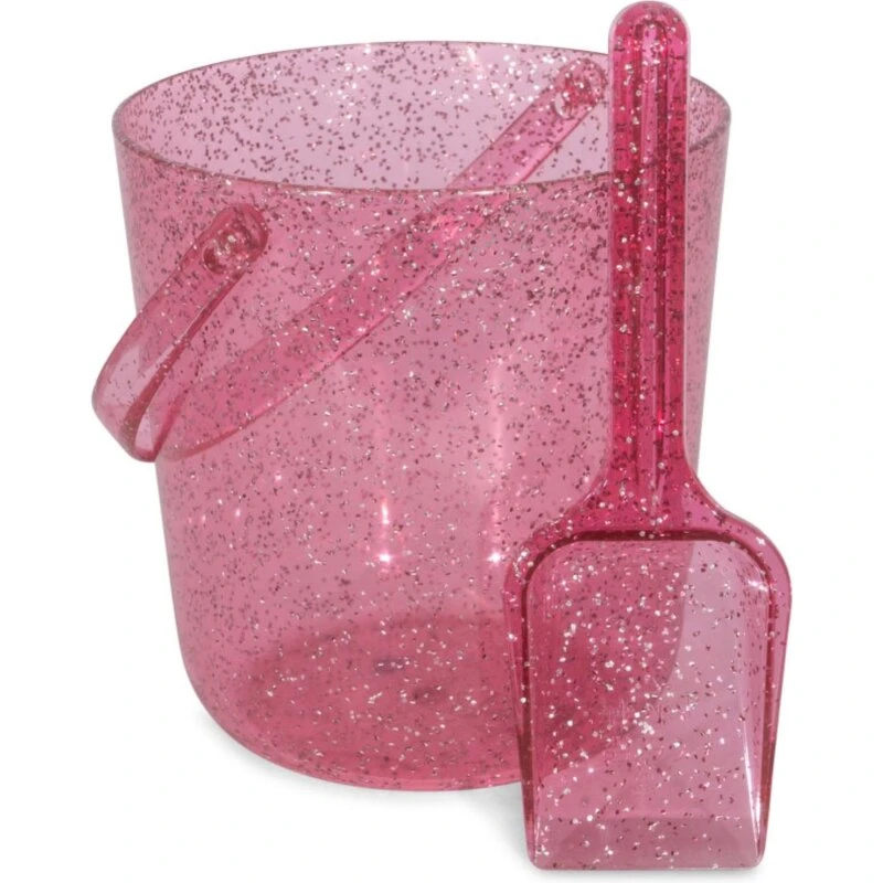 Konges Sløjd Glitter Spand og Skovl, Pink (100% PCTG)