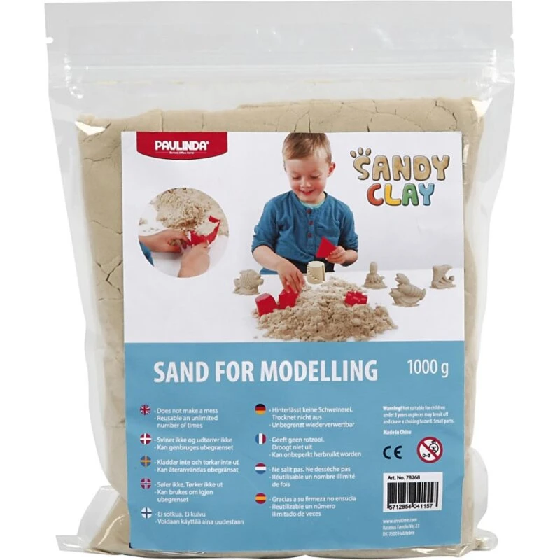 Sandy Clay Modelleringssand 1 kg, beige