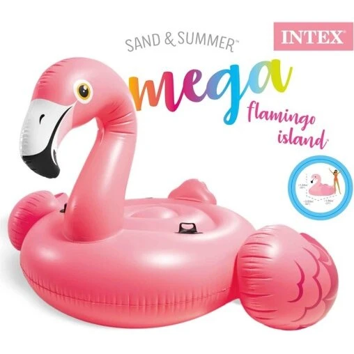 INTEX Mega Flamingo Island - 1,96×2,03 m (op til 200 kg)