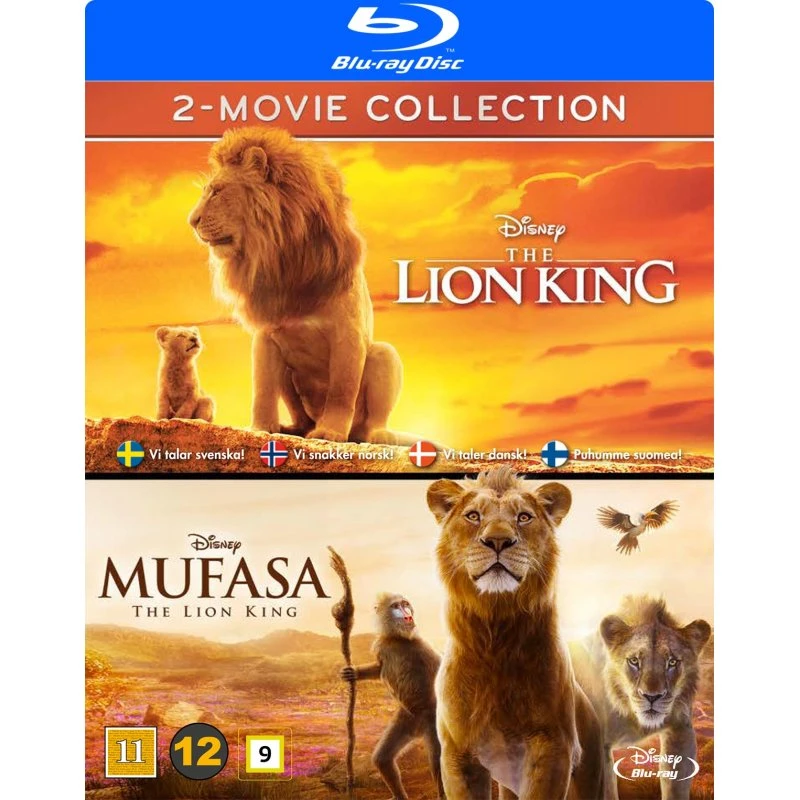 Disney Løvernes Konge (2019) + Mufasa: Løvernes Konge (2024) - Blu-ray