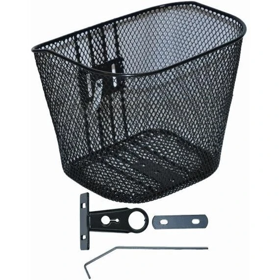 Cykelkurv front 16–20" sort inkl. beslag H19×B30×D21cm