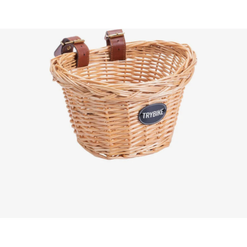 Trybike Cykelkurv Flet med læderstropper 23x19x16 cm