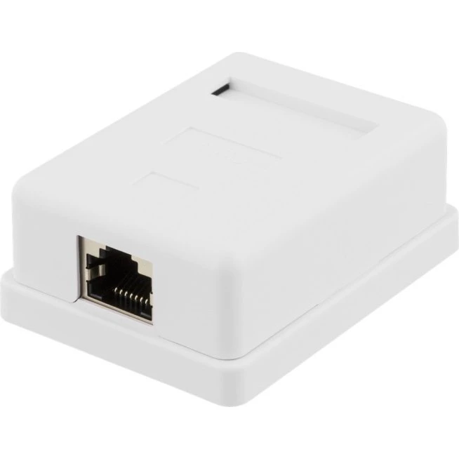 Deltaco Shielded Network Socket Cat6 FTP 1xRJ45 Hvid