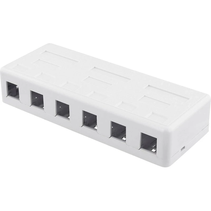 Deltaco Surface Mount Box 6 Porte Hvid