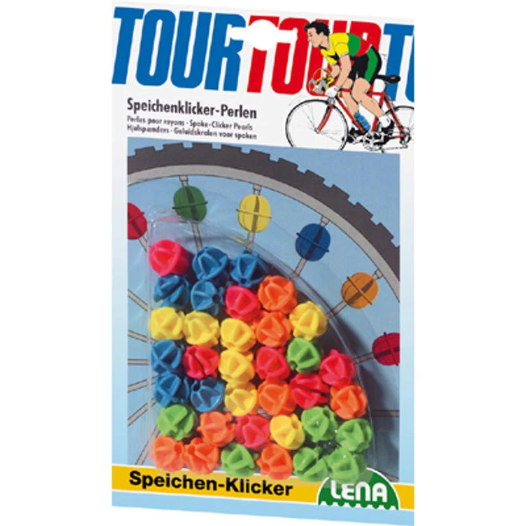 Egerrasler i plast, 36 stk – assorterede farver