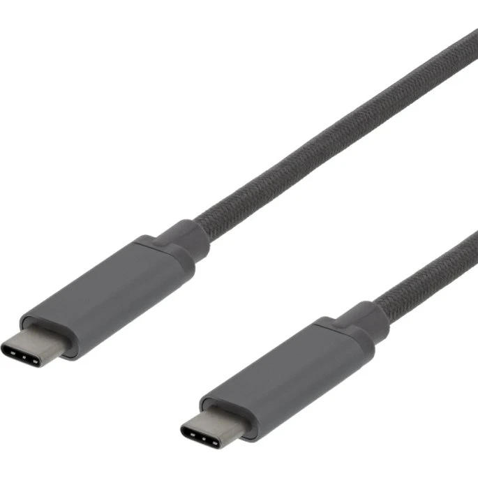 Deltaco USB-C til USB-C 1m 60W 10 Gbps Grå
