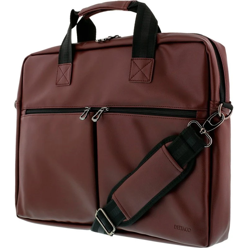 Deltaco Computertaske 15,6" Brun med 6 Lommer