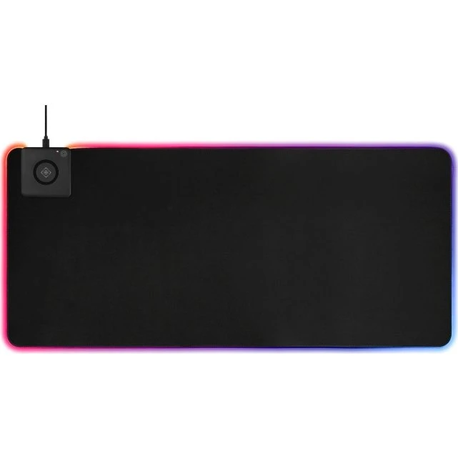 Deltaco GAM-092 RGB Gaming Mousepad med Qi 10W Oplader, 900x400 mm
