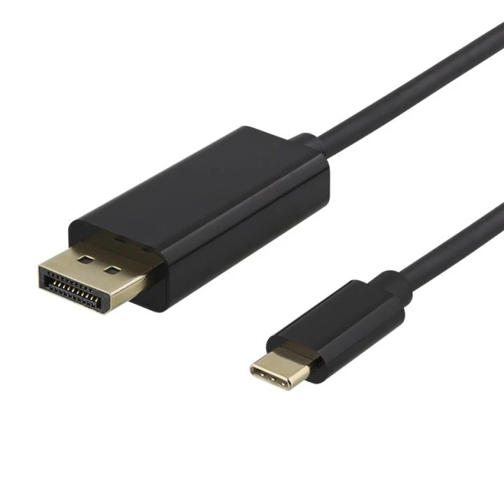 DELTACO USB-C til DisplayPort-kabel, 2m, 4K@60Hz, svart