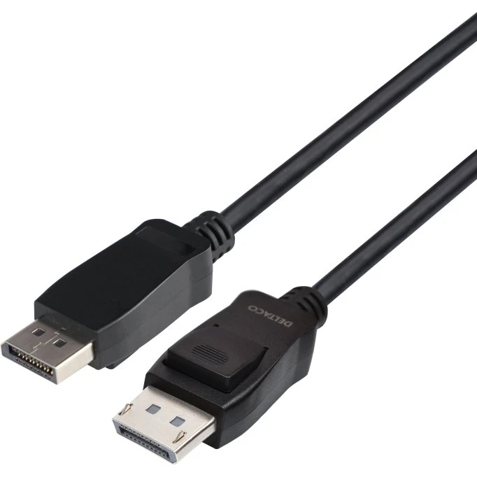 DELTACO DisplayPort-kabel 3m, DP 1.4, 8K@60Hz, sort