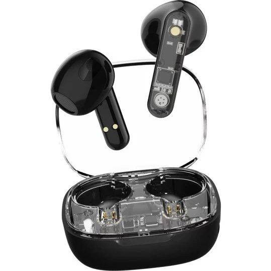 Streetz T150 TWS Øretelefoner, Sort/Transparent