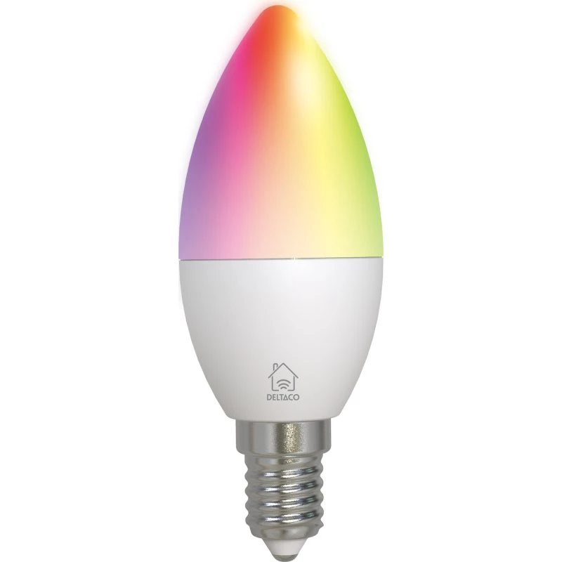 Deltaco Smart LED-lampe E14 RGB 4.9W WiFi